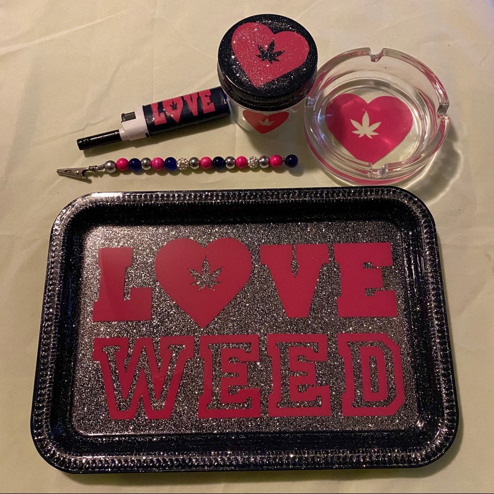 Rolling tray set